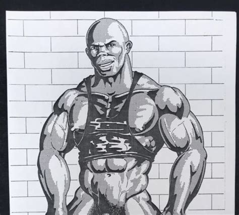 Poster Print By The HUN Bill Schmeling Muscular Black Man 1987 Gay Art