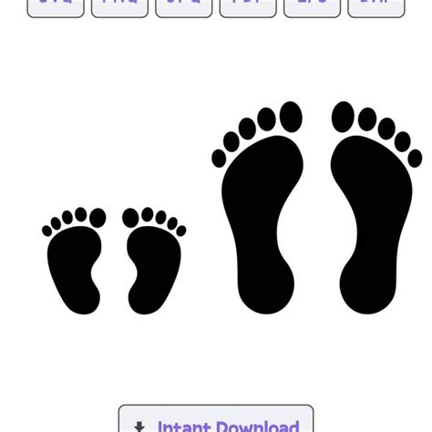Baby Footprints Clipart Etsy