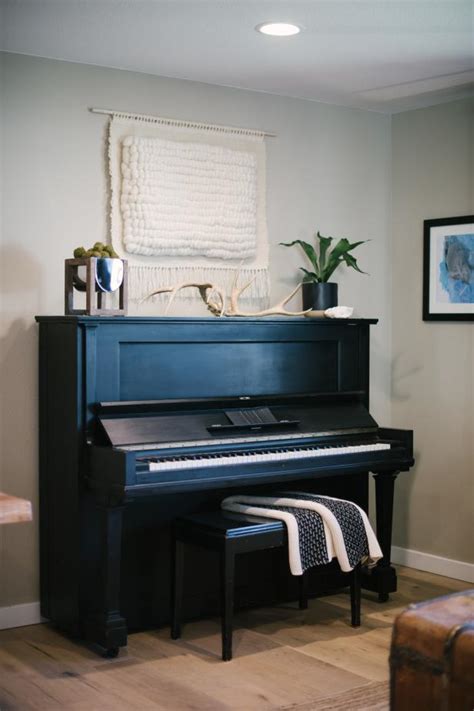 Eclectic Neutral Living Room With Black Piano Hgtv