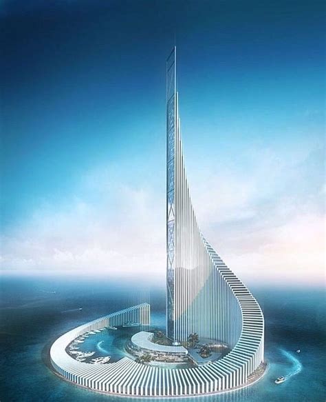 High Rise Skycrapper Tower Concept Futuristic Architecture Concept