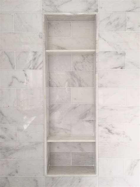 Carrara Marble Shower Niche Clean Look Shower Niche Marble