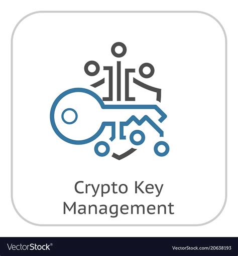 Crypto Key Management Icon Royalty Free Vector Image