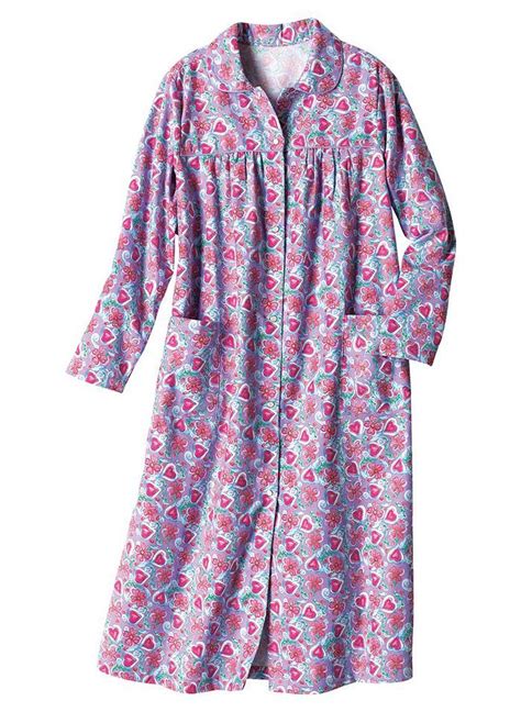 Cotton Flannel Duster Robe Soft Flannel Clothes Women