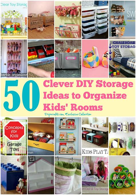 The best way to organize kids rooms is by grouping and then storing like items together. 50 Clever DIY Storage Ideas to Organize Kids' Rooms - DIY ...