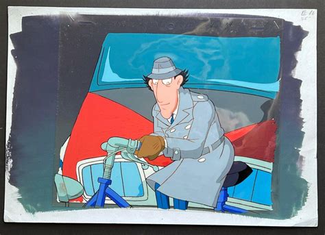 Inspector Gadget Animation Cel With Original Background 3939292505