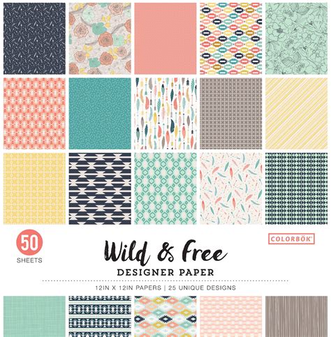 Colorbök Multicolor Wild And Free Designer Paper 50 Sheet