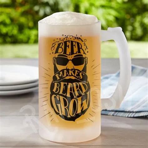 Glass Plain Sublimation Beer Mug Frosted Capacity 500ml At Rs 135 In Mumbai