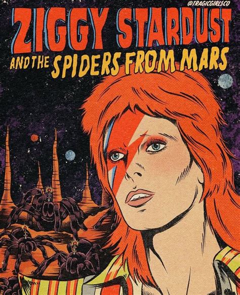 The Cover To Ziggy Stardust And The Spiders From Mars With An Image Of