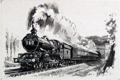 Great Western Steam Locomotive Original Art By John S Smith At The