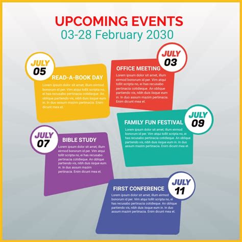 Copy Of Upcoming Events Postermywall
