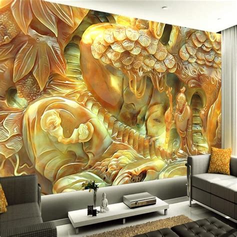 Beibehang Wallpaper Custom Wallpaper Mural Living Room Bedroom Jade