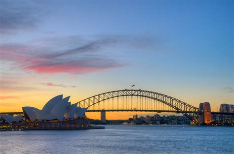 Sydney Australia View During Dawn Hd Wallpaper Wallpaper Flare