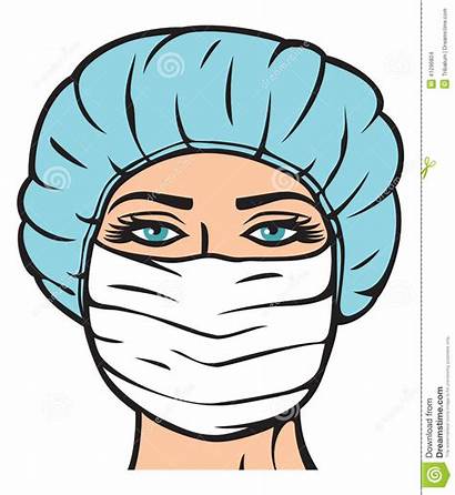 Mask Clipart Doctor Surgical Nurse Cap Woman