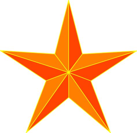 Orange Star Clip Art At Clker Com Vector Clip Art Online Royalty