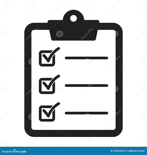 Checklist Icon Flat Style Isolated On Background Checklist Sign Symbol