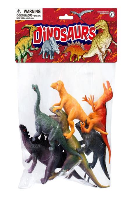 Large Bag Of Dinosaurs Figures Model Toys New Plastic 6 Pieces Ebay