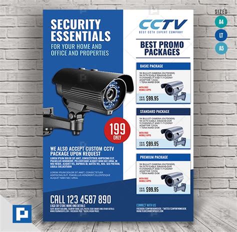 Surveillance Cctv System Flyer Psdpixel Flyer Design Layout Flyer