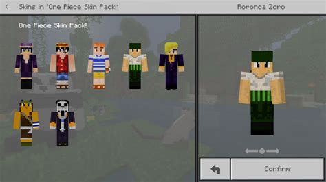 One Piece Skin Pack Bedrock Minecraft Mod