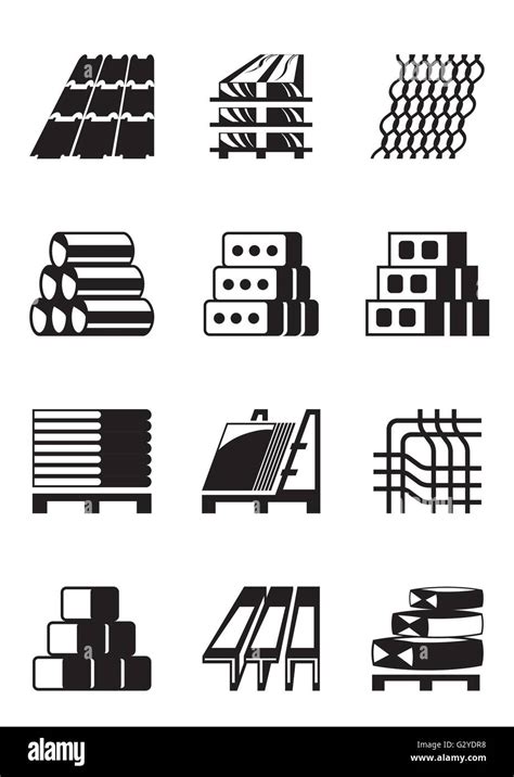Building And Construction Materials Vector Illustration Stock Vector