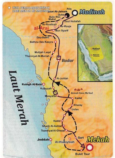 Perjalanan menegangkan muhammad saat hijrah ke madinah. Peta Perjalanan Hijrah Dari Mekah Ke Madinah - Nurul Asri