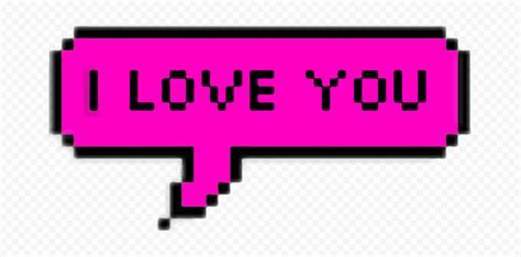 Hd I Love You Pink Bubble Text Message Png Citypng