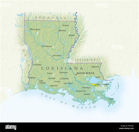 Map Of Louisiana Hi Res Stock Photography And Images Alamy