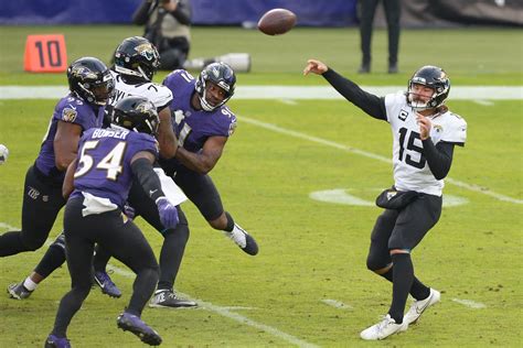 Ravens Sack Minshew 5 Times In 40 14 Rout Of Jaguars The Ponte Vedra