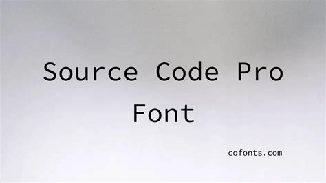 Source Code Pro Font Free Download