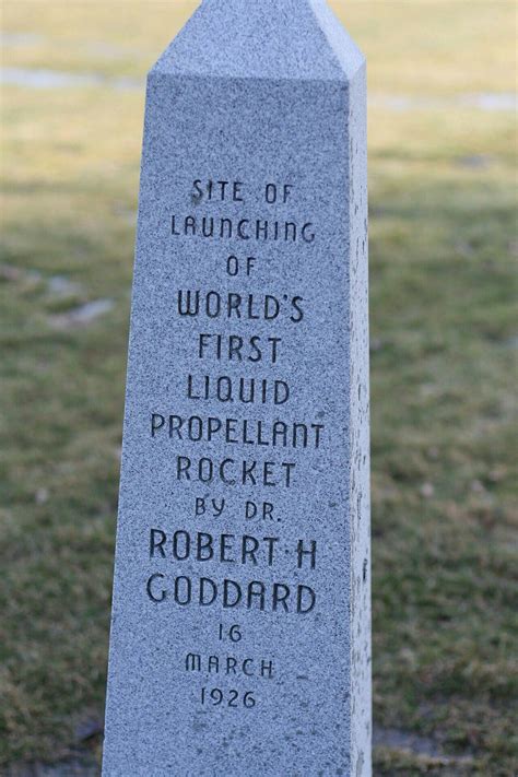 Monument Reads Site Of Launching Of Worlds First Liquid Propellant