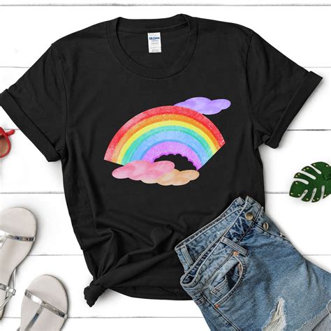 Camiseta Arco Iris Ropa Positiva Para Mujeres Camisa Amable Etsy