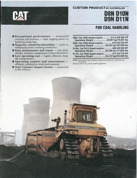Caterpillar Cat Coal Handler D8n D9n D10n D11n Brochure