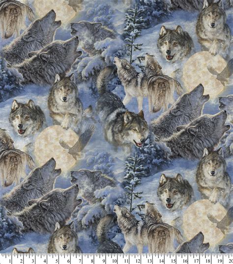 Novelty Cotton Fabric Song Of The North Wolves Joann
