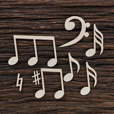 Wooden Music Notes For Crafts Laser Cut Home Decoration Etsy
