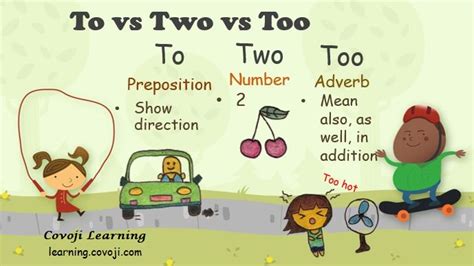 Difference Between To Too And Two Uno