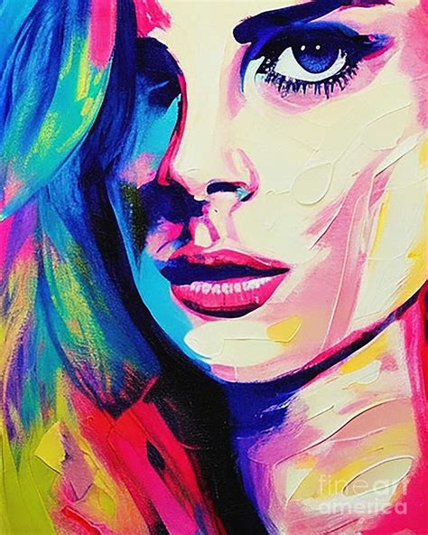 Lana Del Rey Abstract Art Mixed Media By Lisa Von Fine Art America