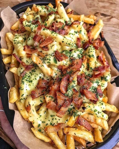 Think Food I Love Food Good Food Yummy Food Bacon Fries Cheese