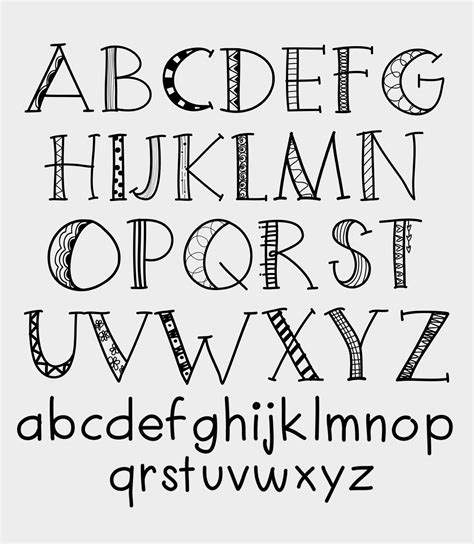 Doodle Alphabet Alphabet Clipart Hand Lettering Alpha