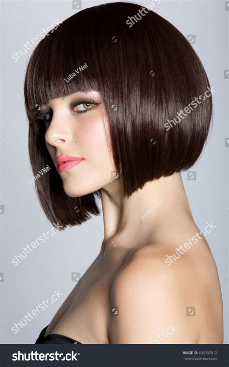 Browse 65,197 blonde short hair woman stock photos and images available, or search for blonde short hair girl or young woman to find more great stock photos and pictures. Portrait Of A Beautiful Woman In Short Brunette Bob With ...