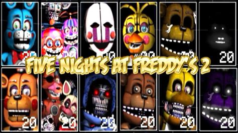 All Funtime Animatronics Fnaf 2 Ultimate Custom Night Youtube