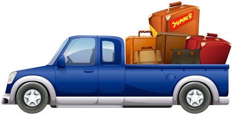 Pick Up Truck Loaded With Bags 366179 Vector Art At Vecteezy