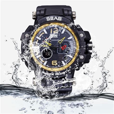 Sbao Watch Led Men Waterproof Sports Watches Shock Digital Electronic 9