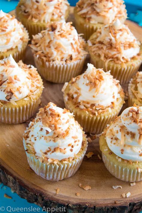 Use whatever chocolate cupcake recipe you i just pushed the tip into the top of the cupcakes and pressed about a tablespoon of filling inside. Coconut Cream Pie Cupcakes ~ Recipe | Queenslee Appétit