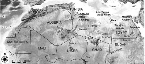 Map Of North Africa With Locations Of The Sites Cited In The Text