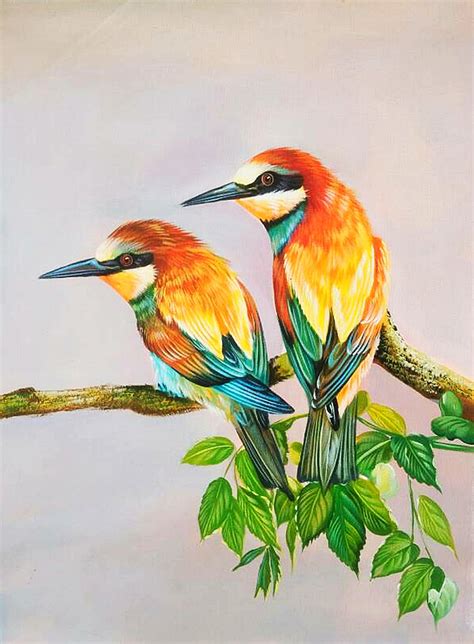Buy Birds Painting Handmade Painting By Kuldeep Singh Codeart6706