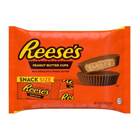 Reeses Milk Chocolate Peanut Butter Snack Size Easter Cups Candy Bag