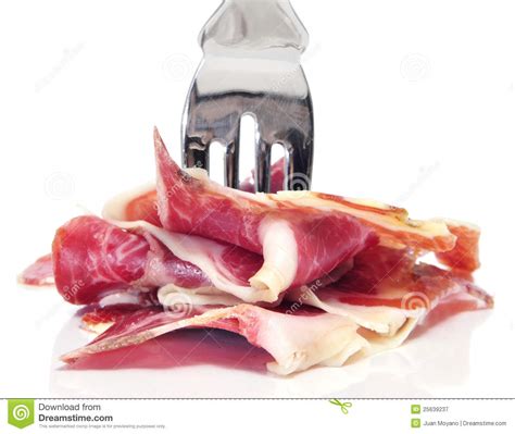 spanish serrano ham stock image image of isolated dinner 25639237