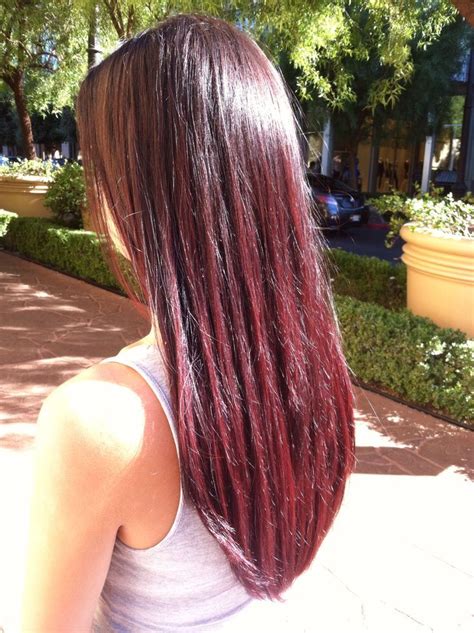 Dark Burgundy Ombre Hair Pin By Ashley Gregory On Hair Red Ombre