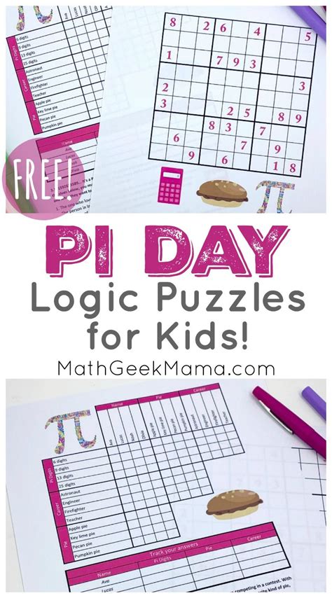 This puzzle is the most fun you'll ever have memorizing the first twelve digits of π ! {FREE} Pi Day Logic Puzzles in 2020 | Math geek, Logic ...