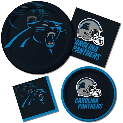 Creative Converting 8 Count Carolina Panthers Paper Dinner Plates