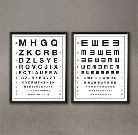 Herman Snellen Vintage Eye Charts Letters And Tumbling Alphabet Eye